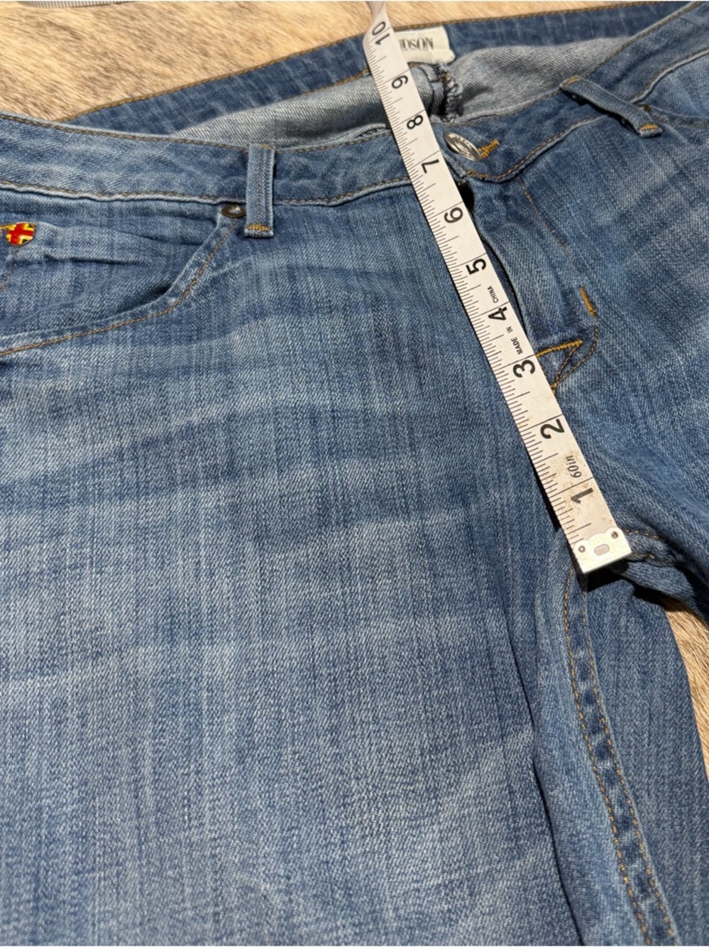 Hudson Jeans Made in USA Size 29 Straight Leg Cuffed Hem Flap Pocket Denim - Picture 4 of 15